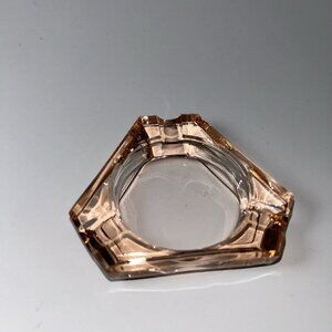 Art Deco Glass Ashtray Pink Art 2.5" Diameter Vintage Replacement Insert